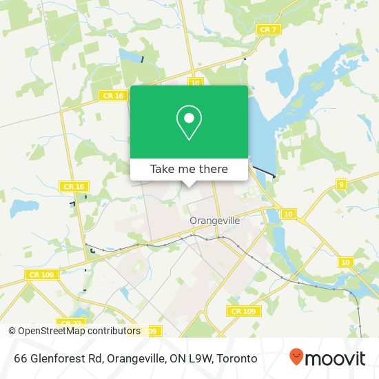 66 Glenforest Rd, Orangeville, ON L9W map