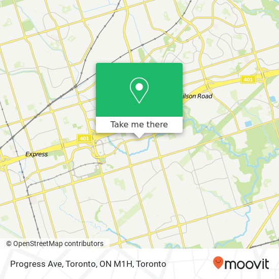Progress Ave, Toronto, ON M1H map