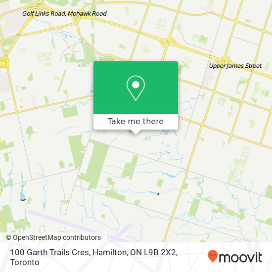 100 Garth Trails Cres, Hamilton, ON L9B 2X2 map