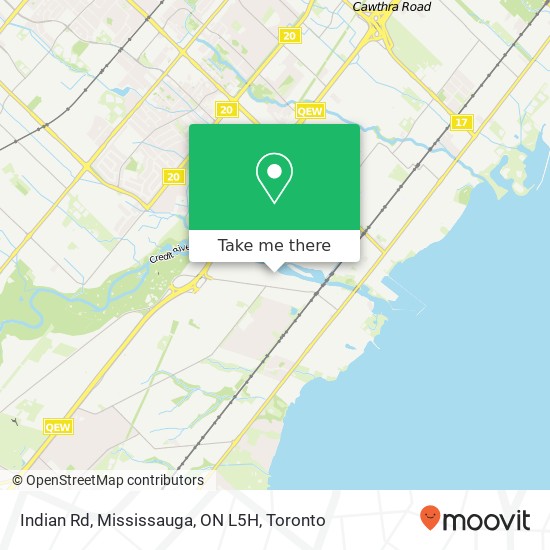 Indian Rd, Mississauga, ON L5H map