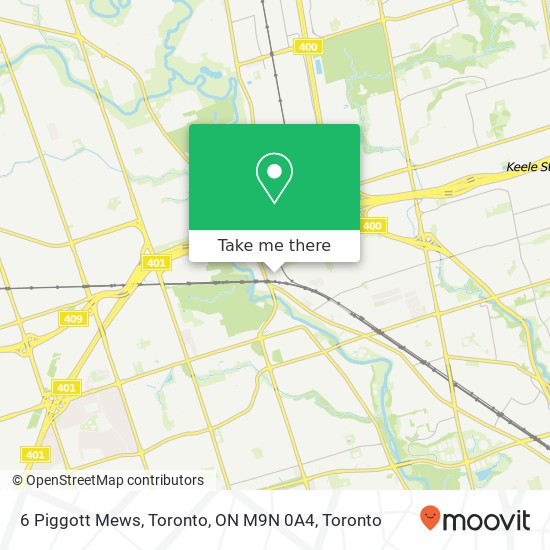 6 Piggott Mews, Toronto, ON M9N 0A4 map