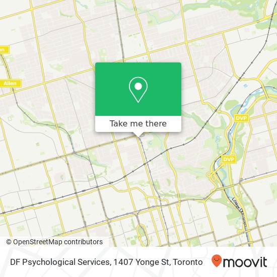 DF Psychological Services, 1407 Yonge St map