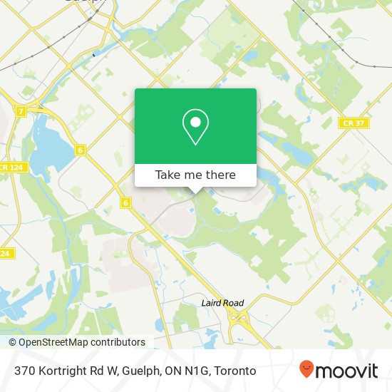 370 Kortright Rd W, Guelph, ON N1G map