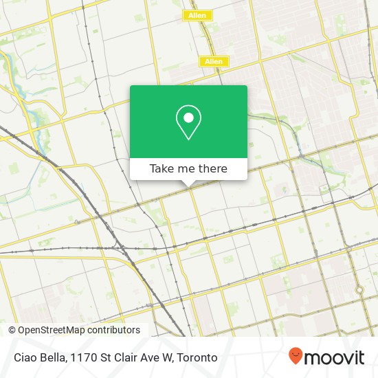 Ciao Bella, 1170 St Clair Ave W map