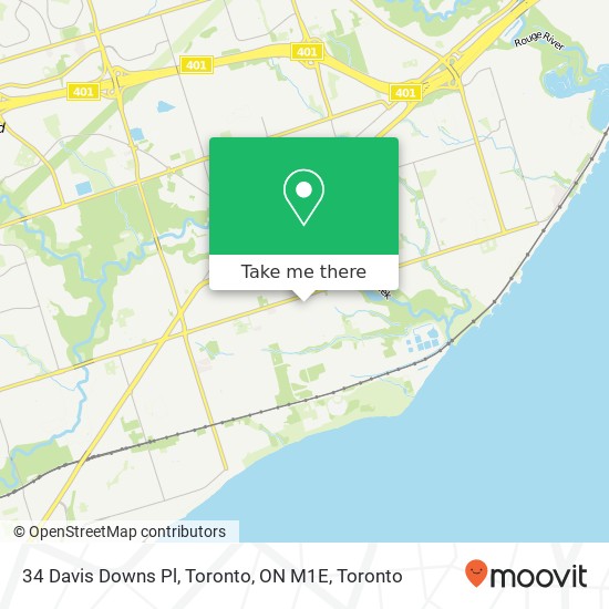 34 Davis Downs Pl, Toronto, ON M1E map