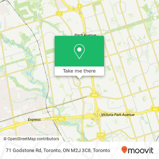 71 Godstone Rd, Toronto, ON M2J 3C8 map