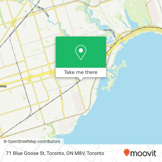 71 Blue Goose St, Toronto, ON M8V map
