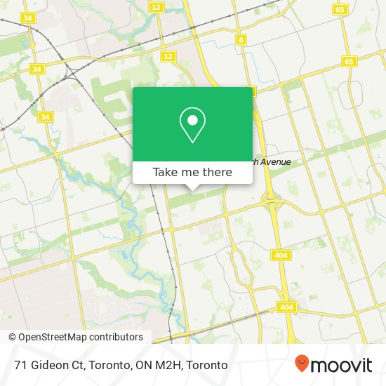 71 Gideon Ct, Toronto, ON M2H map