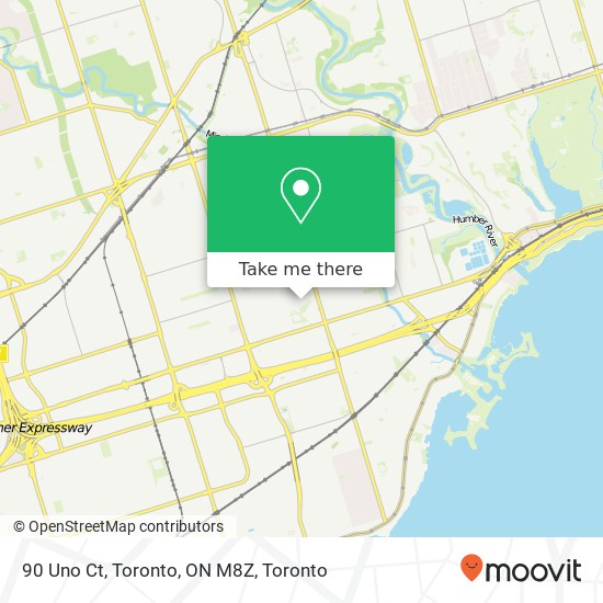 90 Uno Ct, Toronto, ON M8Z map