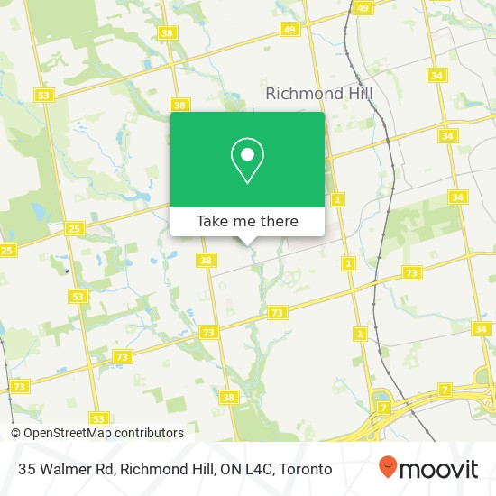 35 Walmer Rd, Richmond Hill, ON L4C map