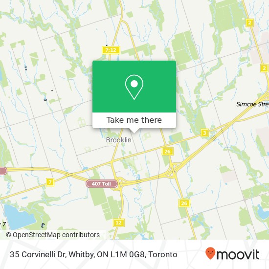 35 Corvinelli Dr, Whitby, ON L1M 0G8 map