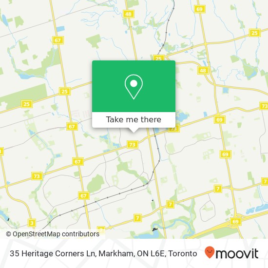 35 Heritage Corners Ln, Markham, ON L6E map