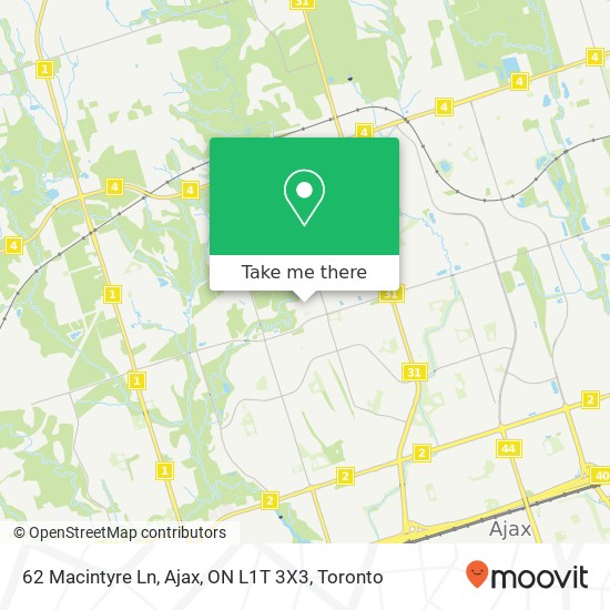 62 Macintyre Ln, Ajax, ON L1T 3X3 plan