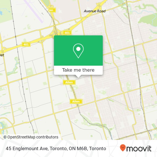 45 Englemount Ave, Toronto, ON M6B map