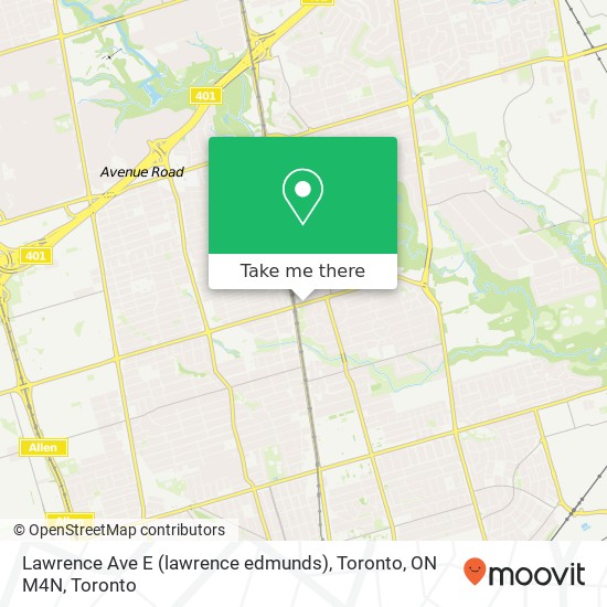 Lawrence Ave E (lawrence edmunds), Toronto, ON M4N map