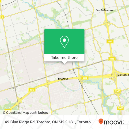 49 Blue Ridge Rd, Toronto, ON M2K 1S1 map