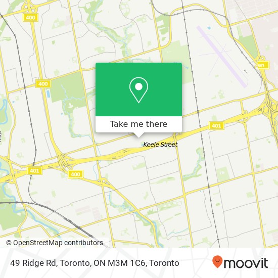 49 Ridge Rd, Toronto, ON M3M 1C6 map
