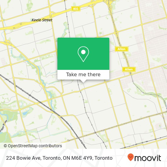 224 Bowie Ave, Toronto, ON M6E 4Y9 map