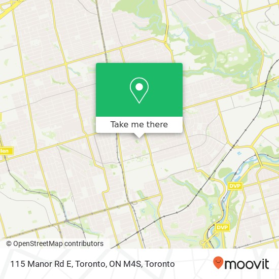 115 Manor Rd E, Toronto, ON M4S map