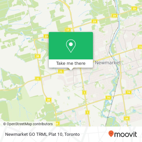 Newmarket GO TRML Plat 10 map