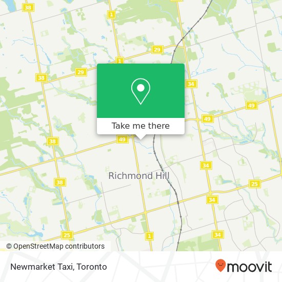 Newmarket Taxi map