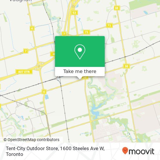 Tent-City Outdoor Store, 1600 Steeles Ave W map