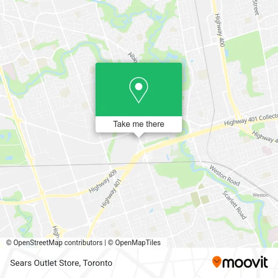 Sears Outlet Store map