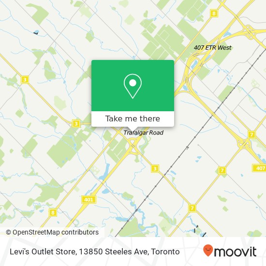 Levi's Outlet Store, 13850 Steeles Ave map