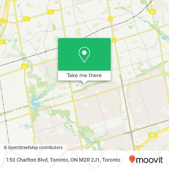 150 Charlton Blvd, Toronto, ON M2R 2J1 map