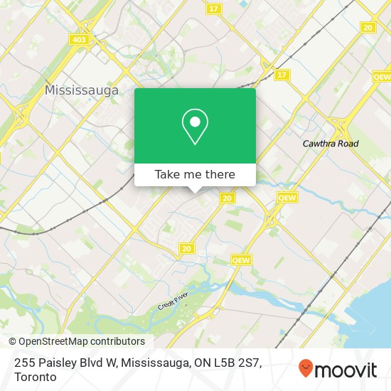 255 Paisley Blvd W, Mississauga, ON L5B 2S7 map