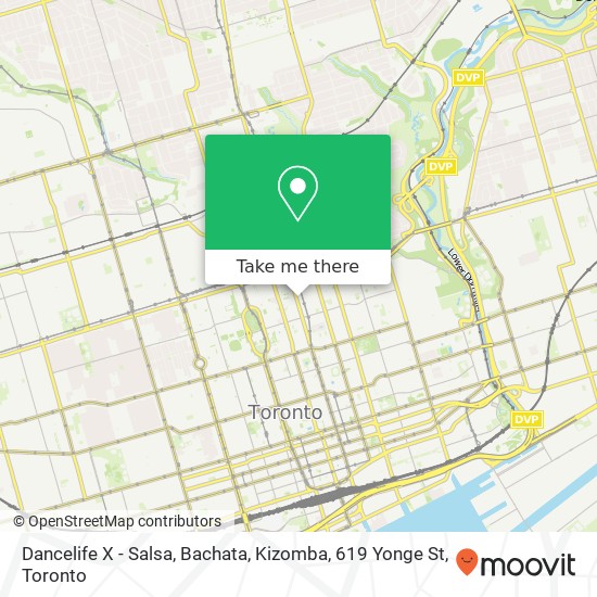 Dancelife X - Salsa, Bachata, Kizomba, 619 Yonge St map