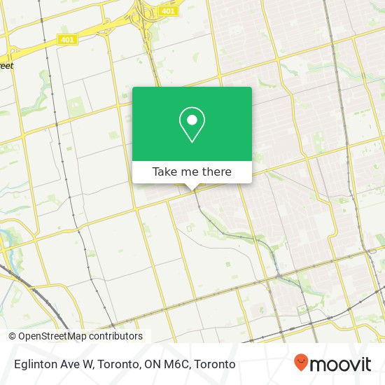Eglinton Ave W, Toronto, ON M6C map