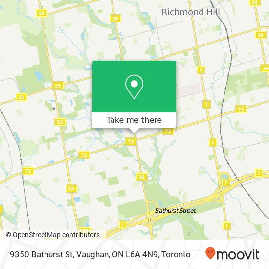 9350 Bathurst St, Vaughan, ON L6A 4N9 map