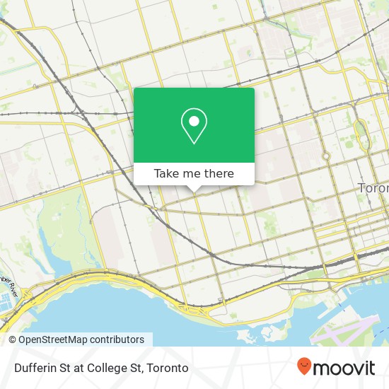 Dufferin St at College St map