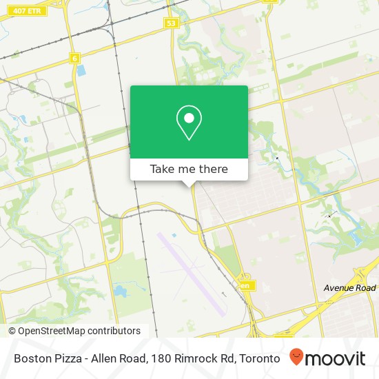 Boston Pizza - Allen Road, 180 Rimrock Rd plan