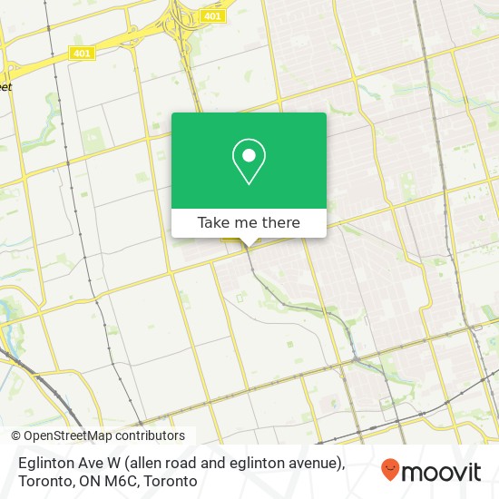Eglinton Ave W (allen road and eglinton avenue), Toronto, ON M6C map