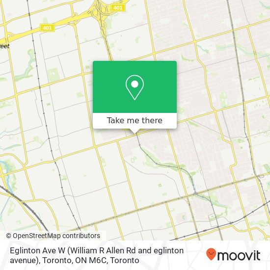 Eglinton Ave W (William R Allen Rd and eglinton avenue), Toronto, ON M6C map