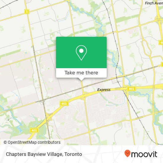 Chapters Bayview Village map