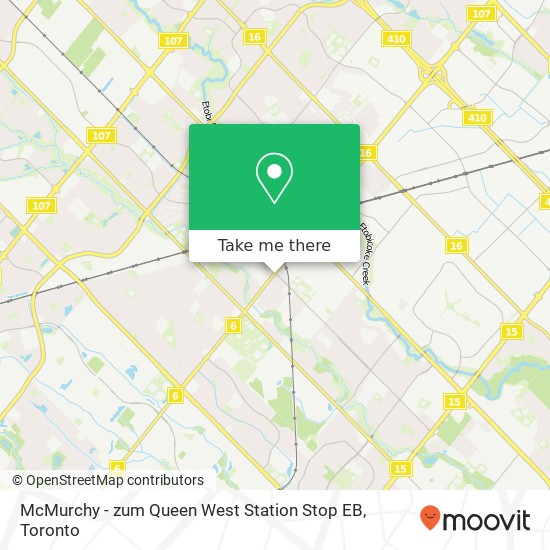 McMurchy - zum Queen West Station Stop EB map