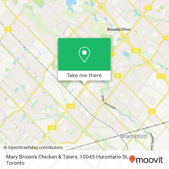 Mary Brown's Chicken & Taters, 10045 Hurontario St map