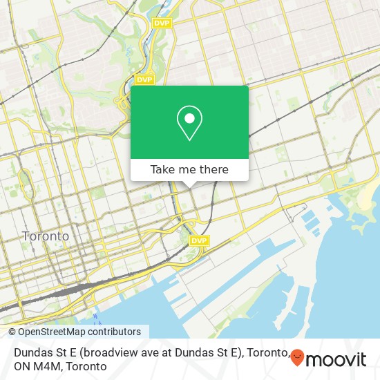 Dundas St E (broadview ave at Dundas St E), Toronto, ON M4M map