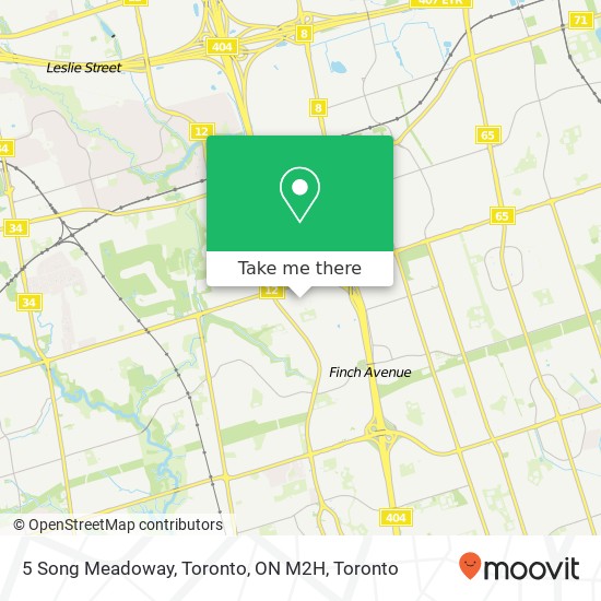 5 Song Meadoway, Toronto, ON M2H map