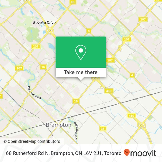 68 Rutherford Rd N, Brampton, ON L6V 2J1 map