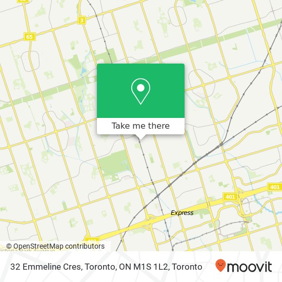 32 Emmeline Cres, Toronto, ON M1S 1L2 map