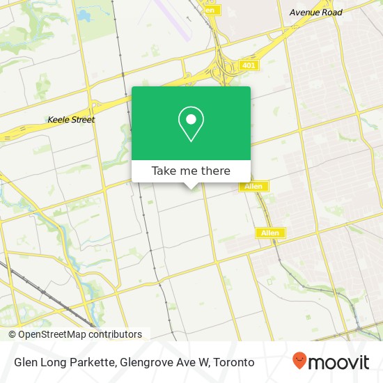 Glen Long Parkette, Glengrove Ave W map