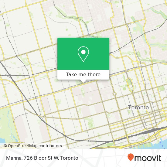 Manna, 726 Bloor St W map