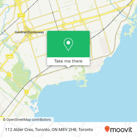 112 Alder Cres, Toronto, ON M8V 2H8 map