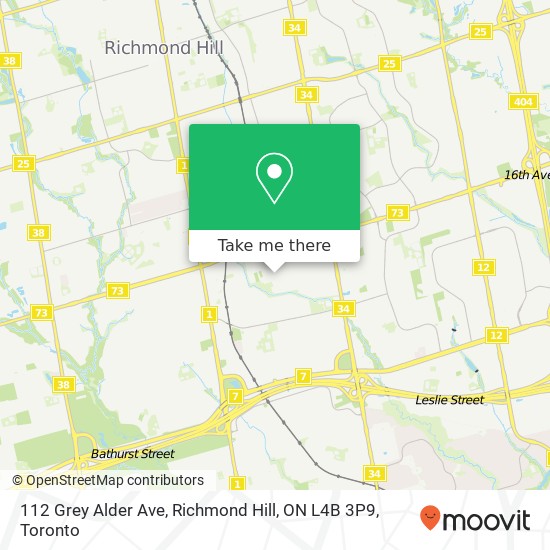 112 Grey Alder Ave, Richmond Hill, ON L4B 3P9 map