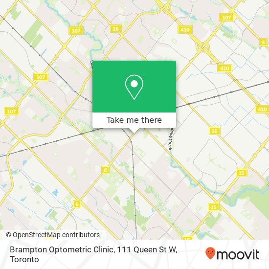 Brampton Optometric Clinic, 111 Queen St W map