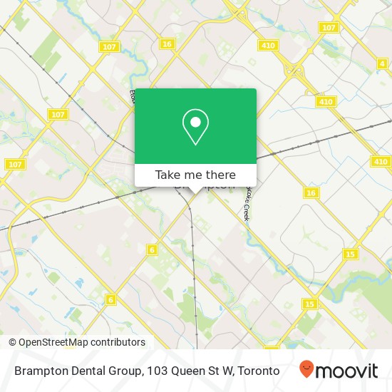 Brampton Dental Group, 103 Queen St W map